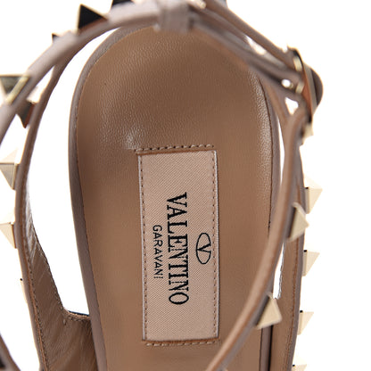 Valentino Garavani Nappa Rockstud Ankle Strap Pumps 37 Black Poudre 5 of 7