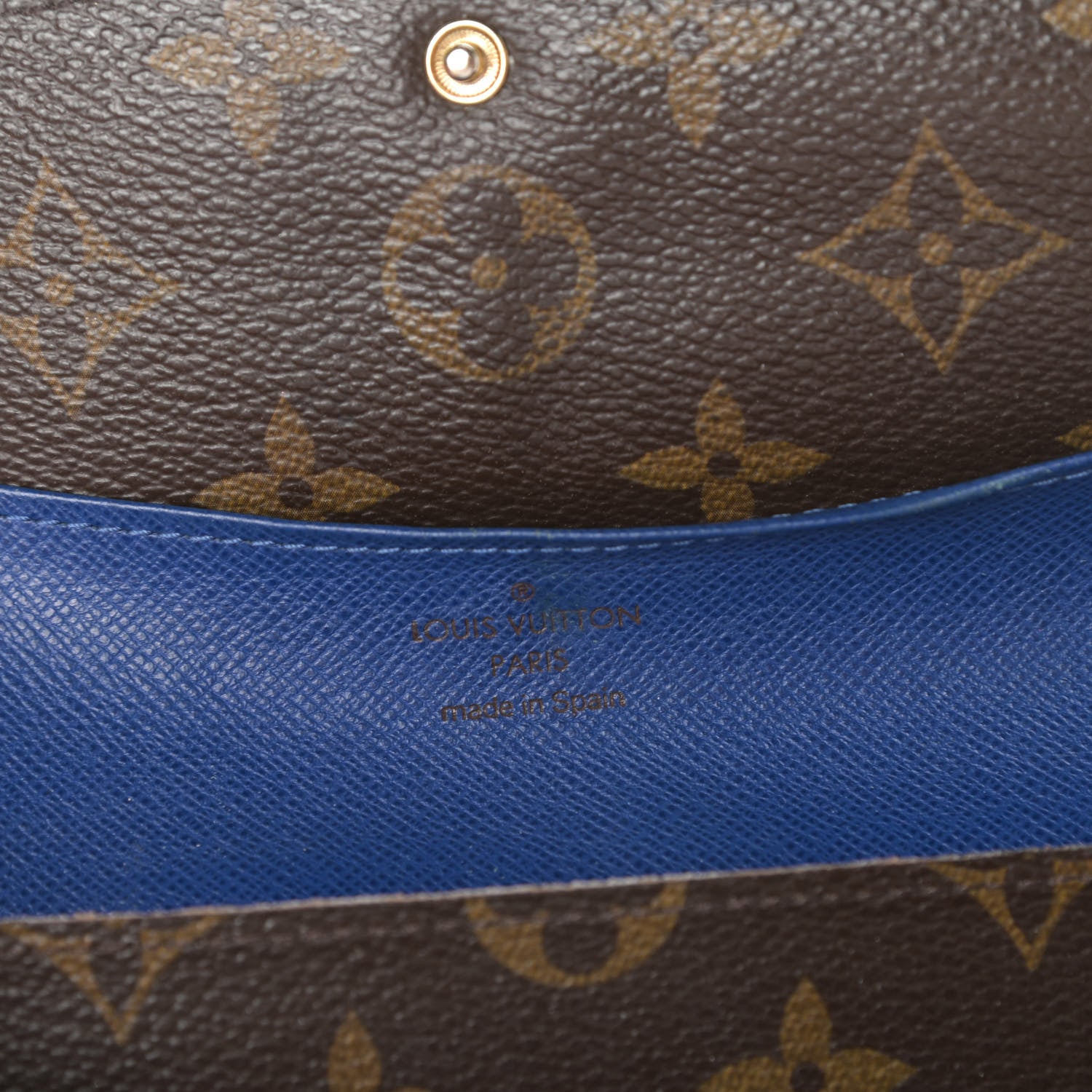 Louis Vuitton Monogram Emilie Wallet Blue 6 of 6
