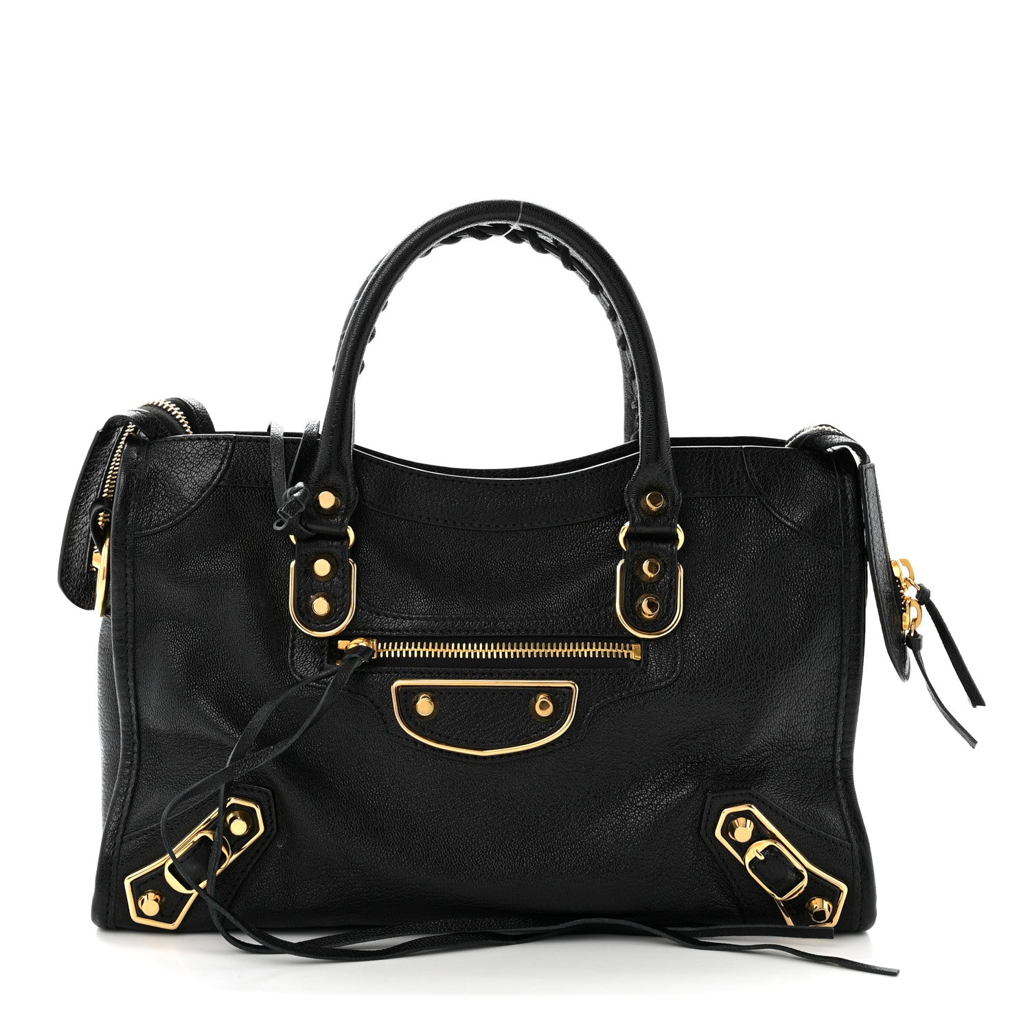 Balenciaga Chevre Gold Metallic Edge Hardware S City Black 1 of 11