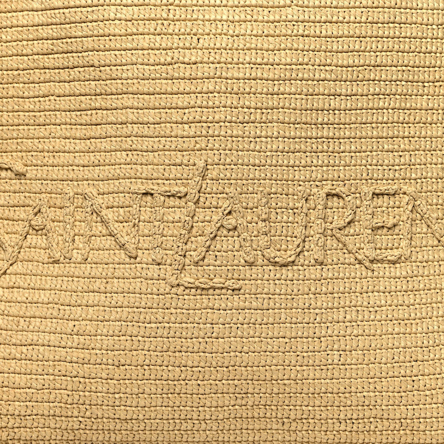 Raffia Logo Tote Naturel