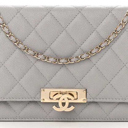Chanel Caviar Quilted Golden Class Wallet On Chain WOC Gray 9 of 15