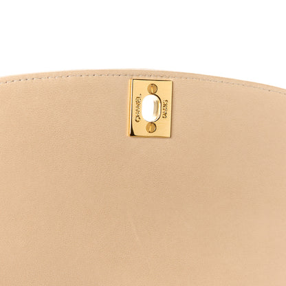 Chanel Lambskin Quilted Medium Single Flap Beige 6 of 12