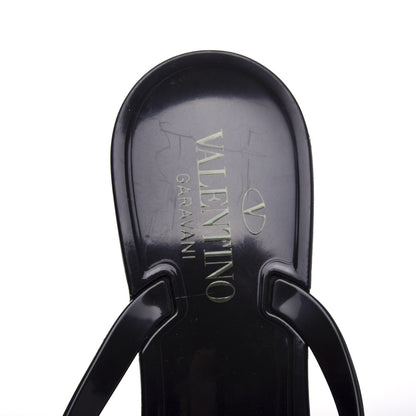 Valentino Garavani PVC Jelly Rockstud Bow Thong Sandals 40 Black 8 of 10