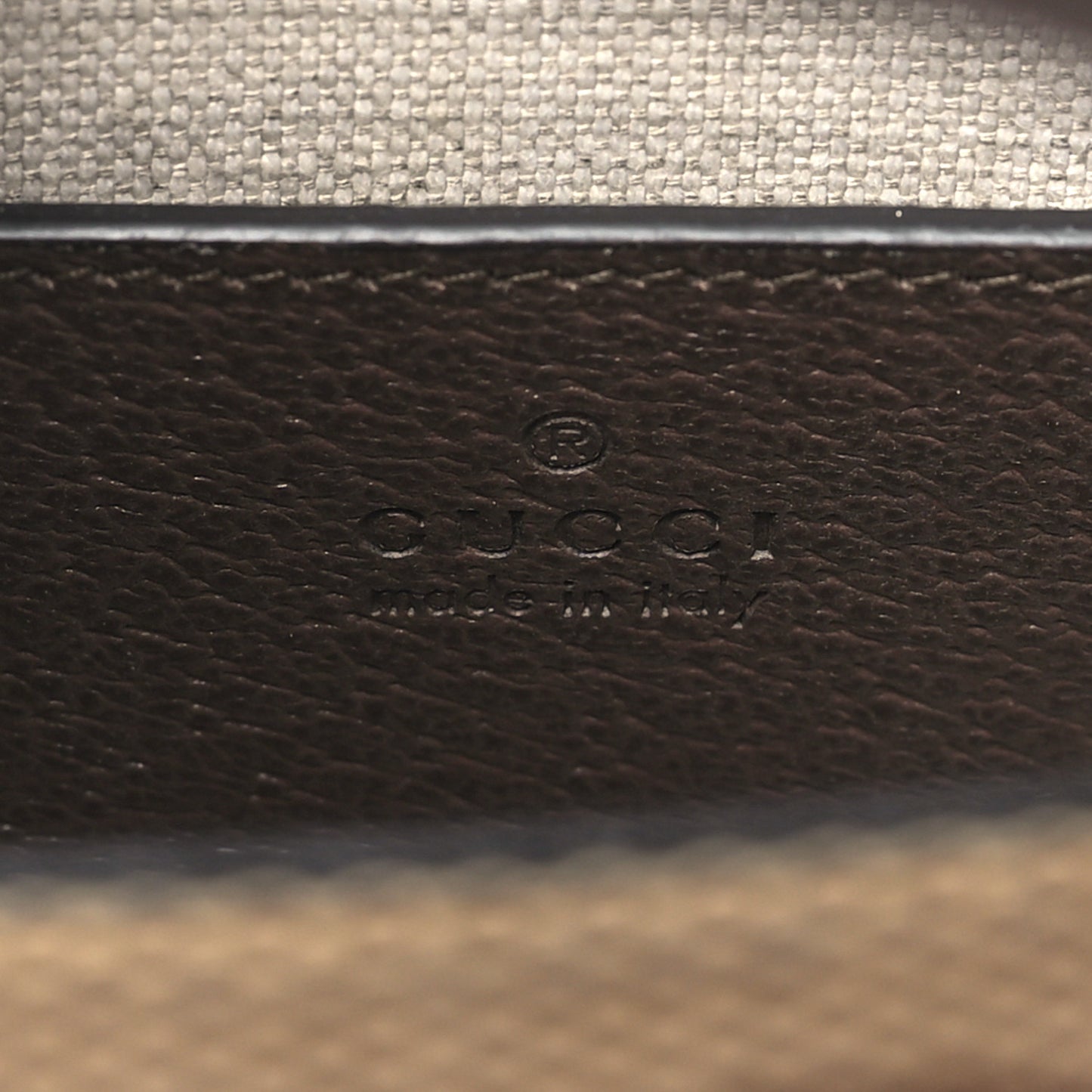 Monogram Jumbo GG Textured Dollar Calfskin Web Mini Vertical Tote Camel Ebony New Acero