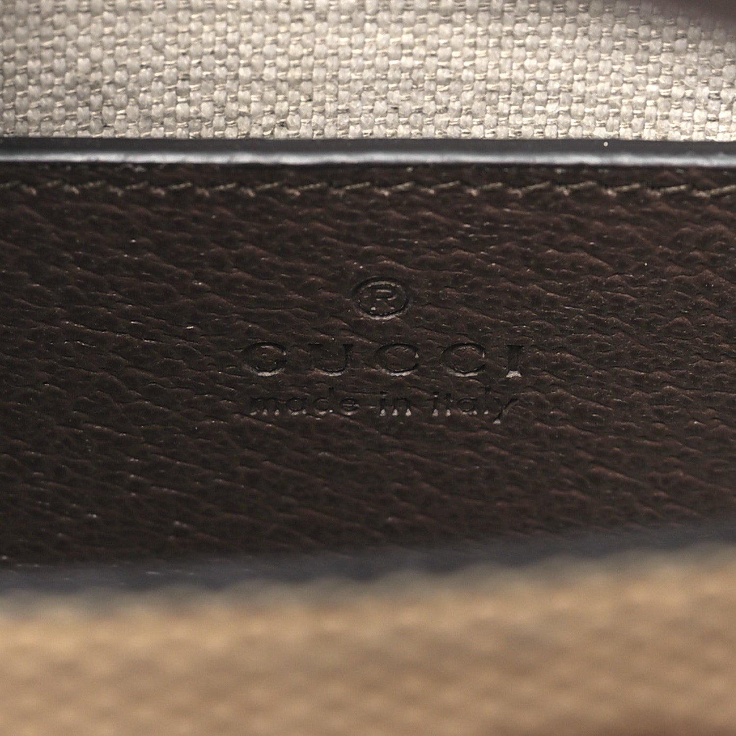 Gucci Monogram Jumbo GG Textured Dollar Calfskin Web Mini Vertical Tote Camel Ebony New Acero 6 of 11
