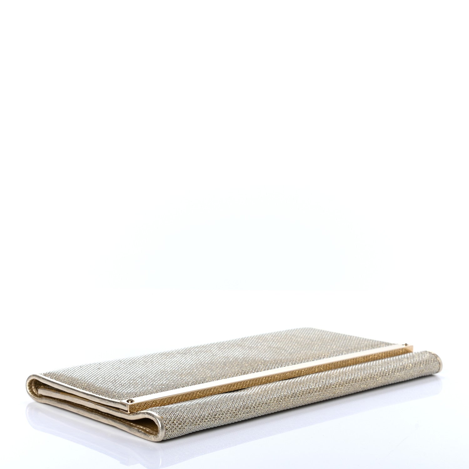 Jimmy Choo Glitter Fabric Milla Clutch Champagne 4 of 10