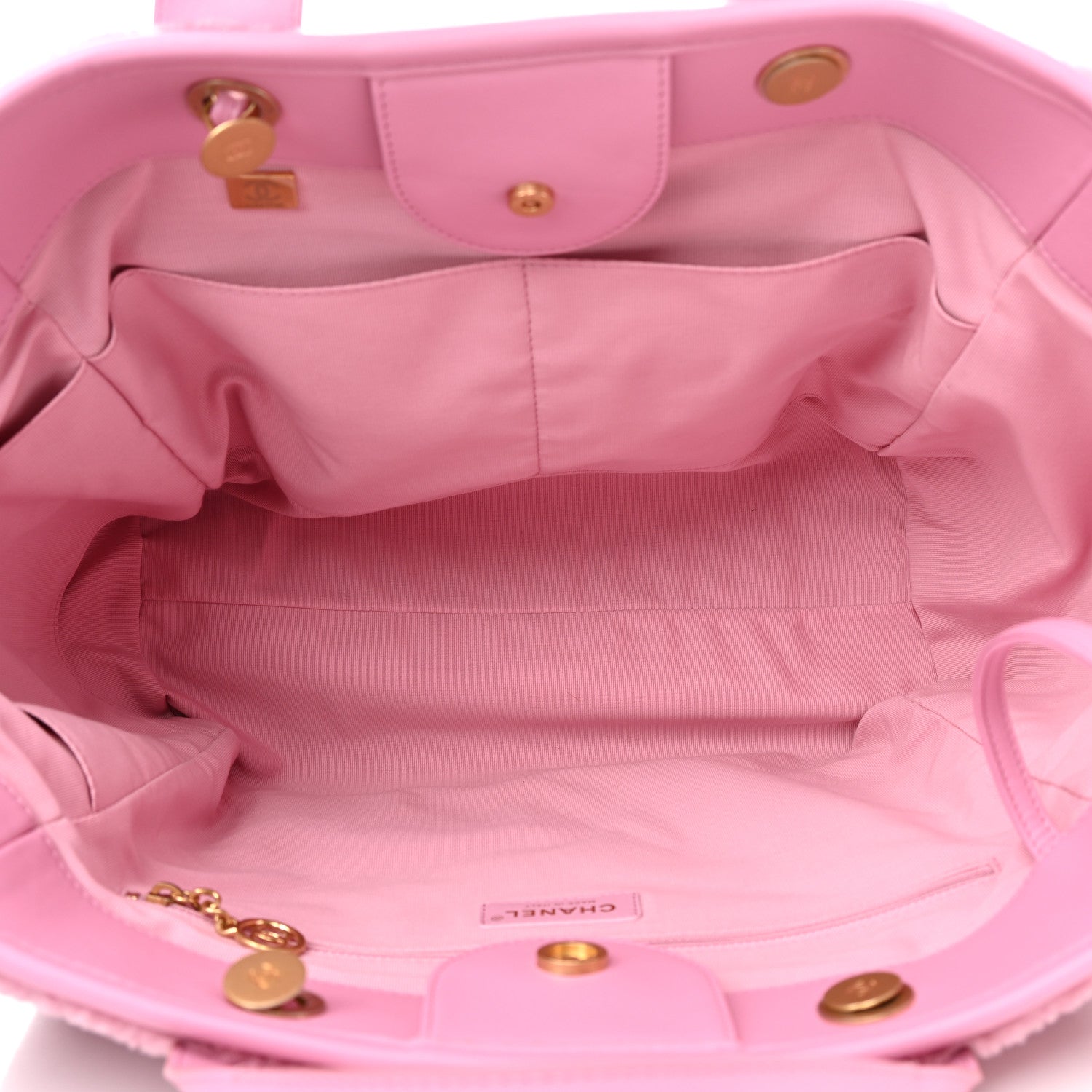 Chanel Shearling Lambskin Medium Deauville Tote Pink 6 of 12
