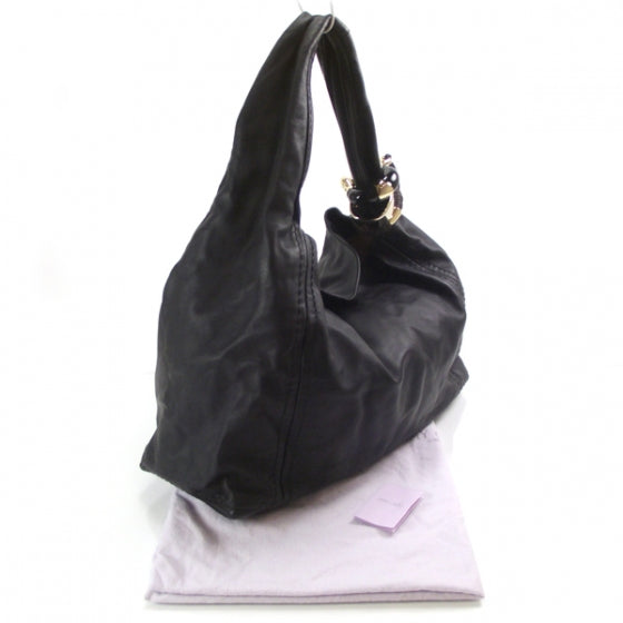 Nappa Leather Saba Hobo Black