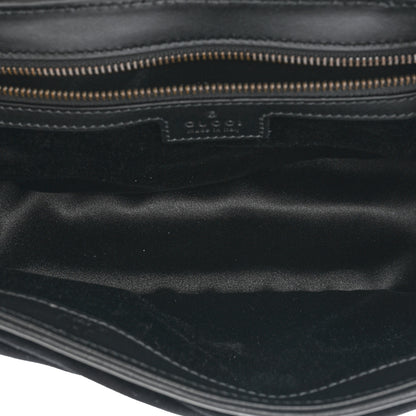 Gucci Velvet Matelasse Double G Studs Small Torchon GG Marmont Shoulder Bag Black 5 of 9