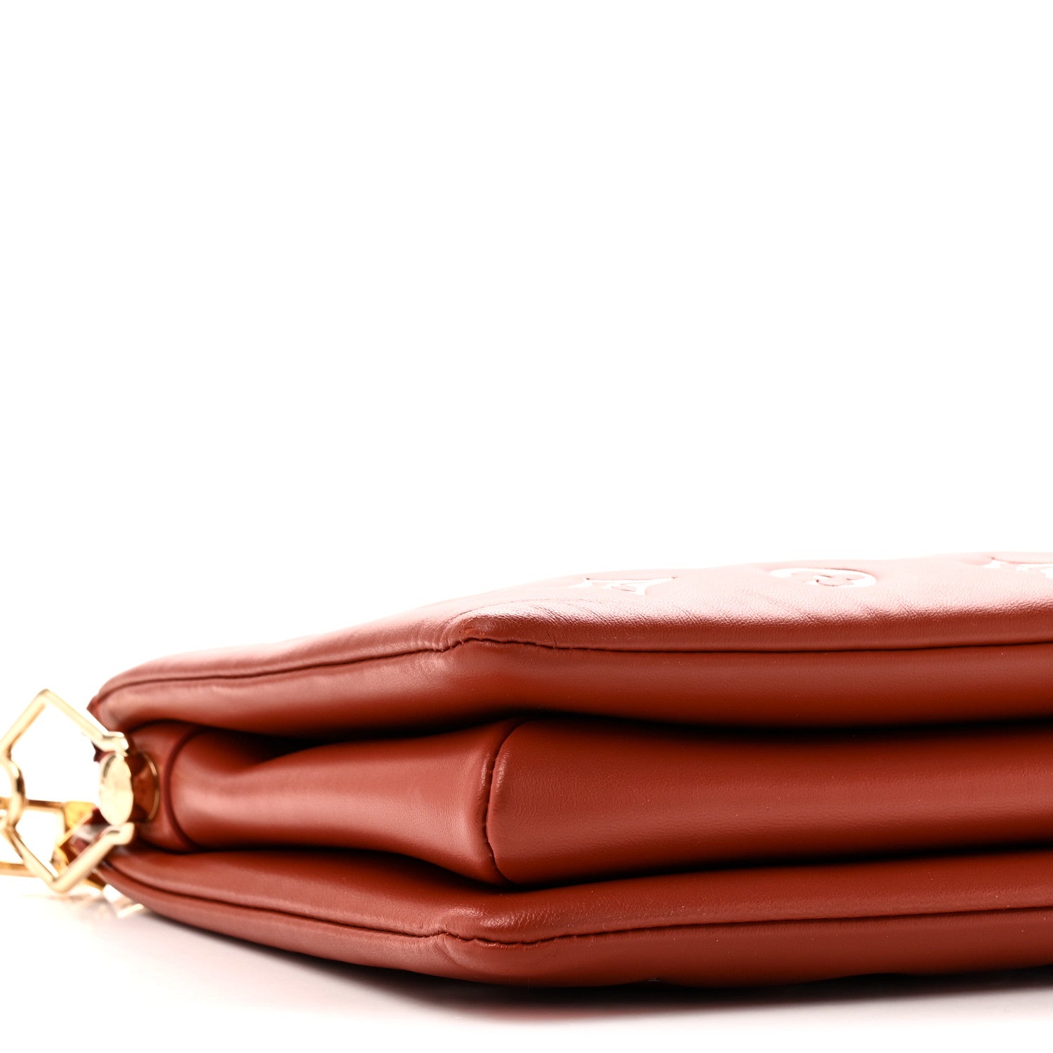 Louis Vuitton Lambskin Embossed Monogram Coussin PM Terracotta Brown 10 of 11
