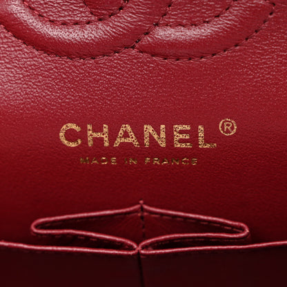 Chanel Iridescent Caviar Quilted Small Double Flap Red 6 of 10