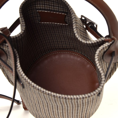 Celine Smooth Calfskin Tweed Nano Bucket Bag Tan 11 of 12