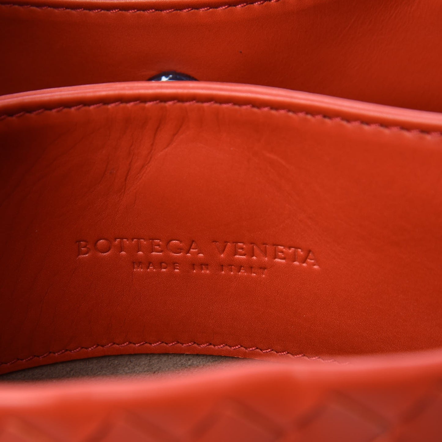Calfskin Leggero Intrecciato Baby Roma Tote Terracota