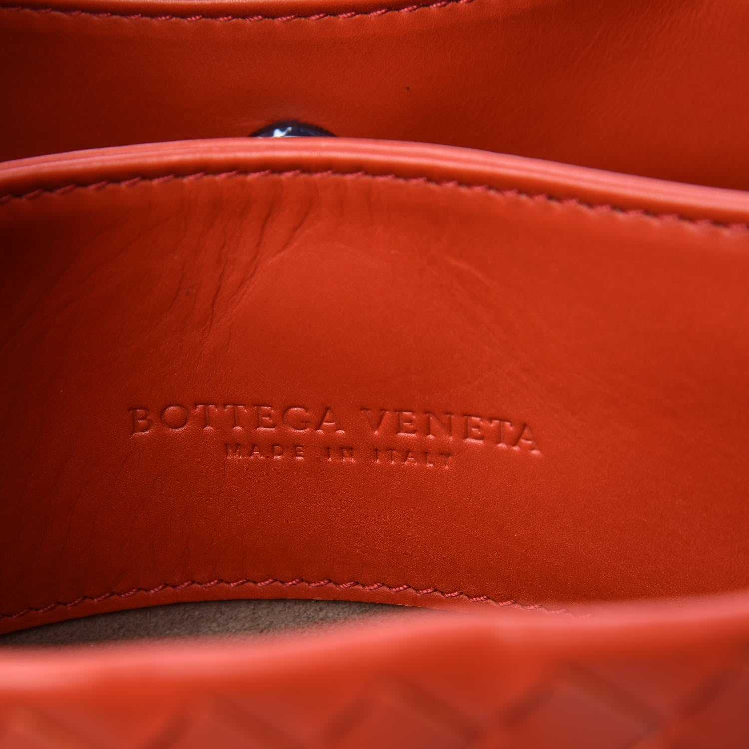 Bottega Veneta Calfskin Leggero Intrecciato Baby Roma Tote Terracota 7 of 7