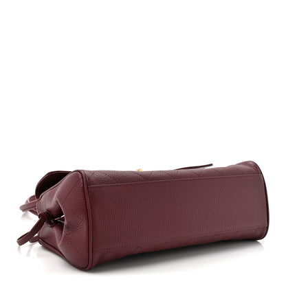 Chanel Grained Calfskin Stitched Urban Essentials Small Shopping Bag Burgundy 4 of 12
