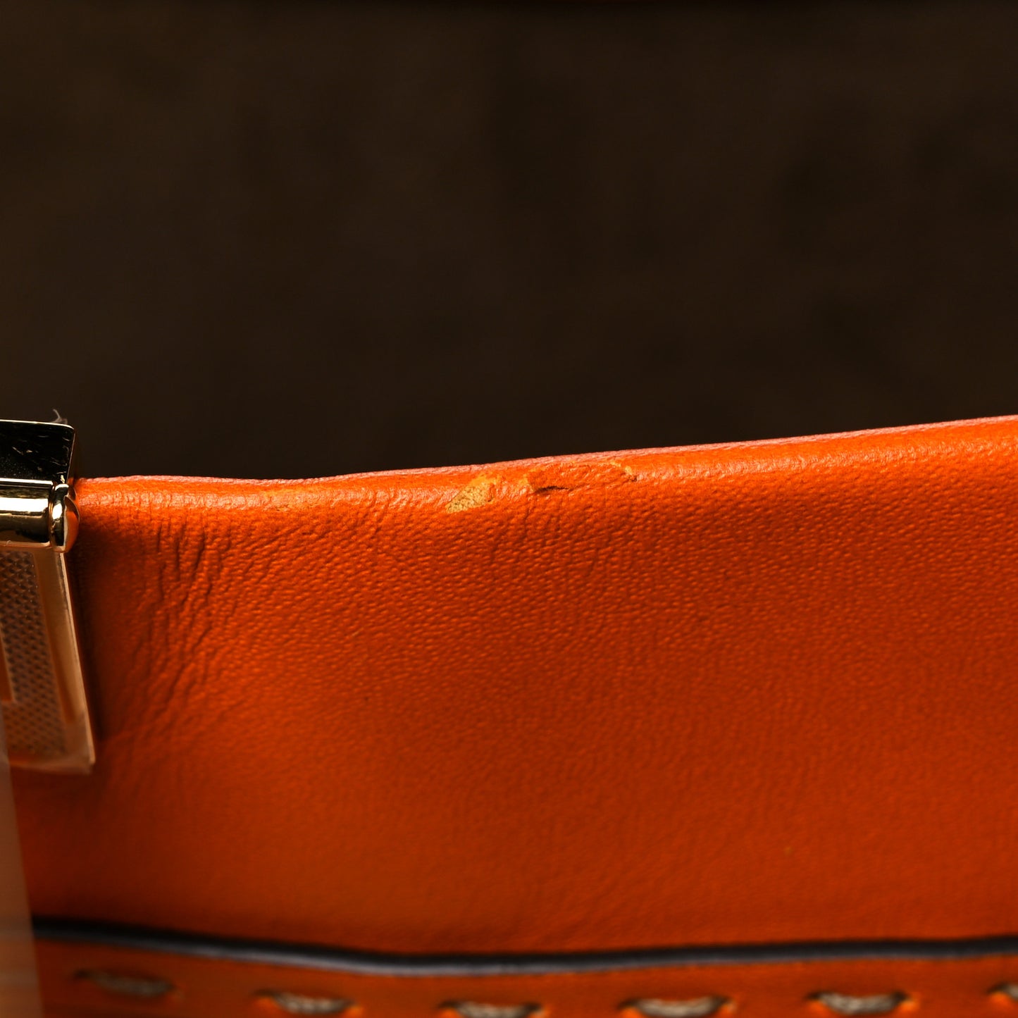 Vitello King Tamponato Plexiglass Medium Fendi Sunshine Shopper Tote Clementine