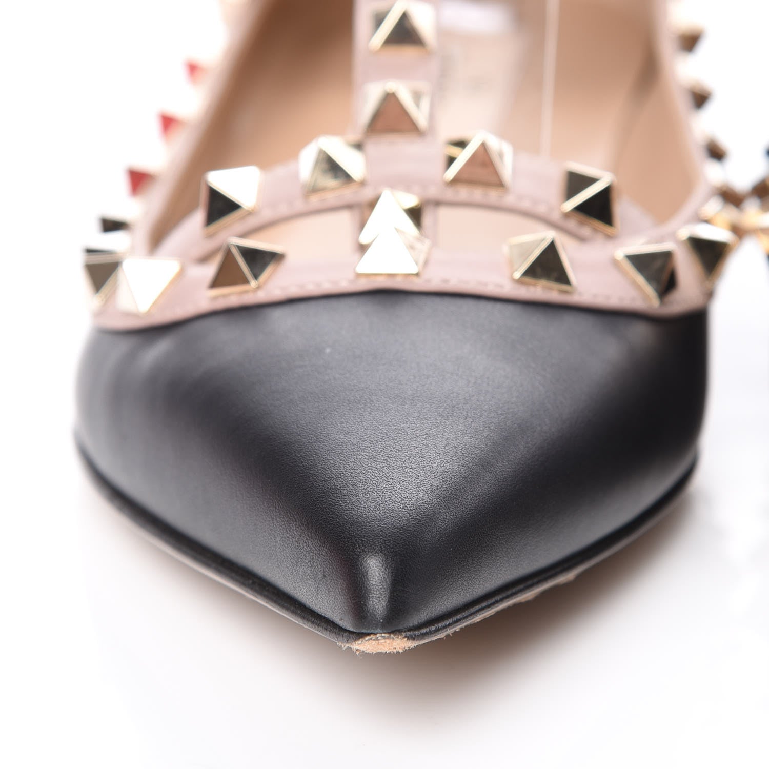 Valentino Garavani Nappa Rockstud Cage Ballerina Flats 35 Black Poudre 14 of 16