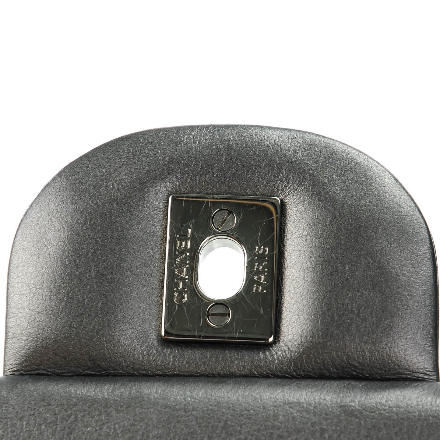 Lambskin Quilted Jumbo Double Charcoal Grey