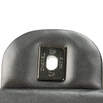 Chanel Lambskin Quilted Jumbo Double Charcoal Grey 9 of 9