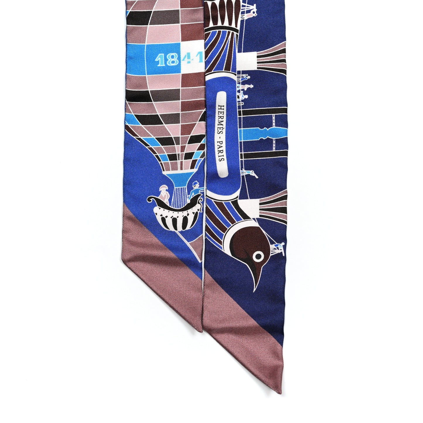 Silk Les Folies Du Ciel Twilly Marine Marron Glace White
