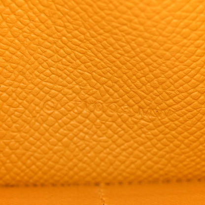 Hermes Epsom Kelly Longue Wallet Jaune Ambre 7 of 8