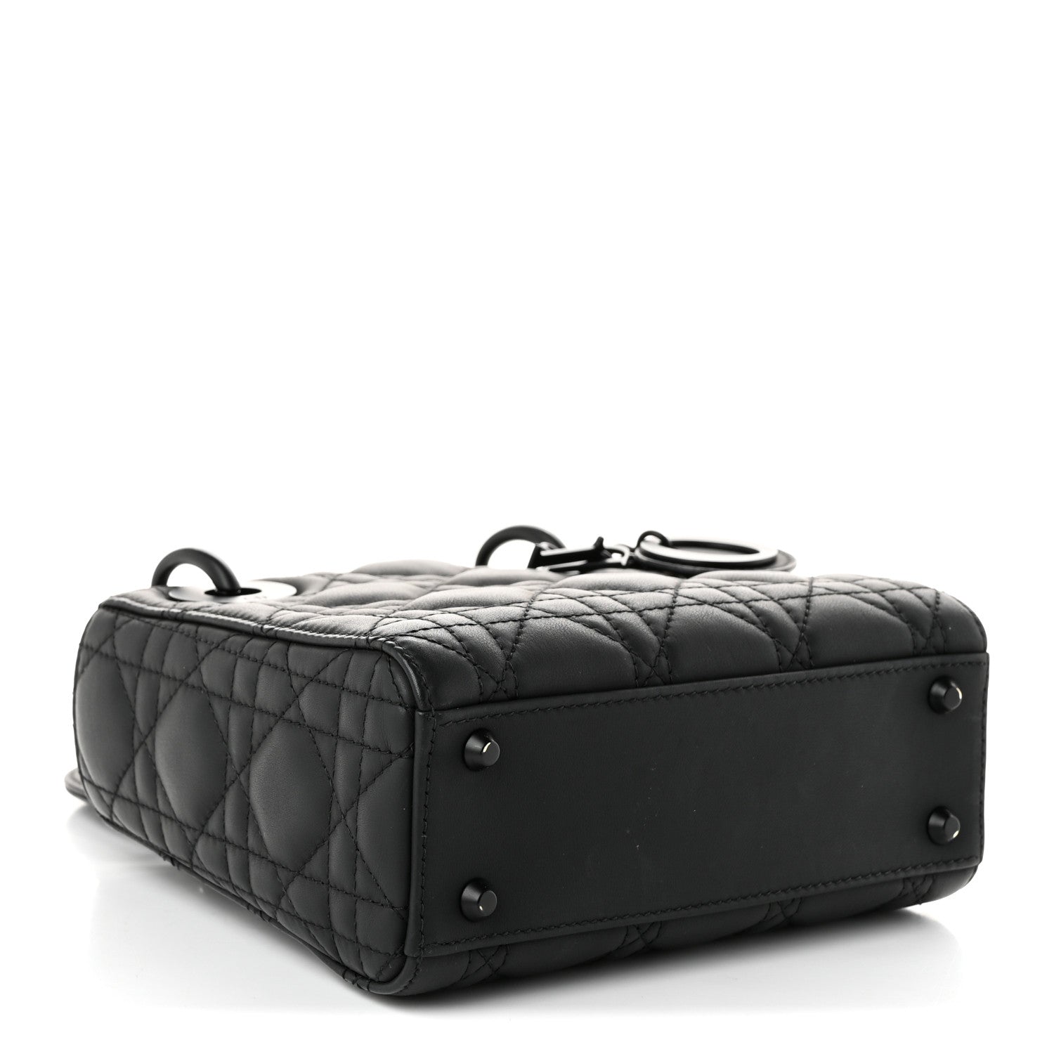 Christian Dior Ultra Matte Calfskin Cannage Mini Lady Dior Black 4 of 10