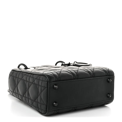 Christian Dior Ultra Matte Calfskin Cannage Mini Lady Dior Black 4 of 10