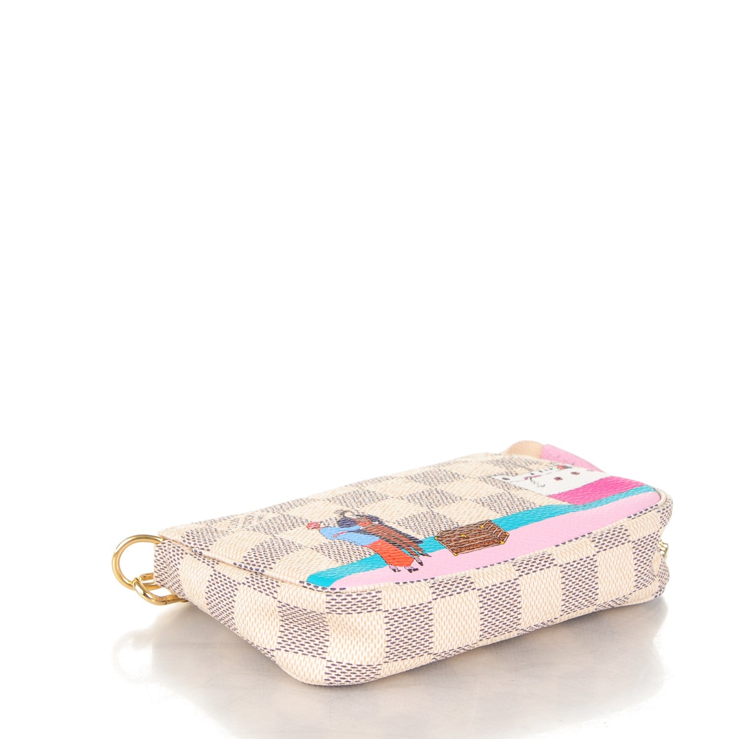 Louis Vuitton Damier Azur 2016 Christmas Animation Mini Pochette Accessories 4 of 7
