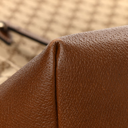 Gucci Monogram Large Bree Foldover Tote Beige Tabacco 8 of 20