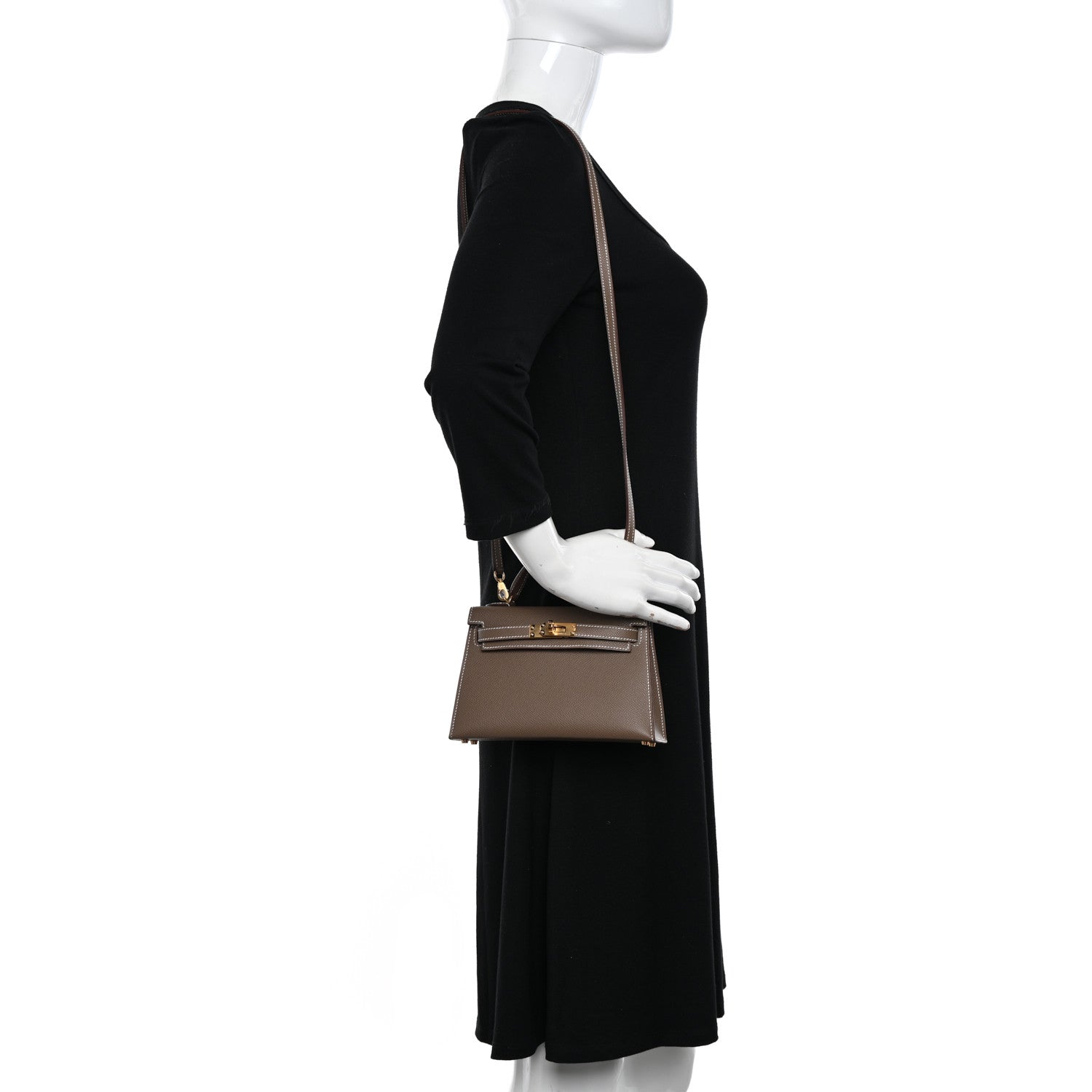 Hermes Epsom Mini Kelly Sellier 20 Etoupe 2 of 11