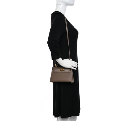 Hermes Epsom Mini Kelly Sellier 20 Etoupe 2 of 11