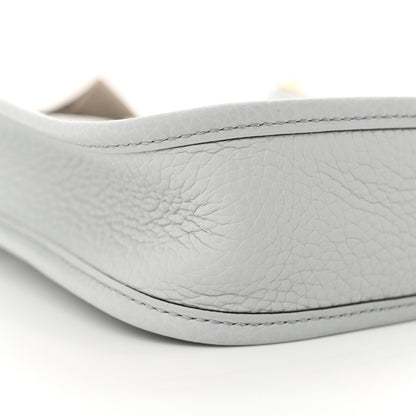 Hermes Taurillon Clemence Amazone Evelyne TPM Bleu Pale Etain 9 of 10