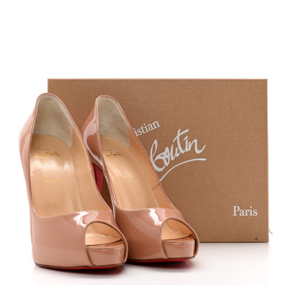Christian Louboutin Patent New Very Prive 120 Pumps 41 Nude 8 of 8