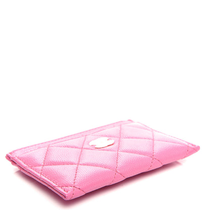 Chanel Caviar Quilted Card Holder Pink 4 of 9