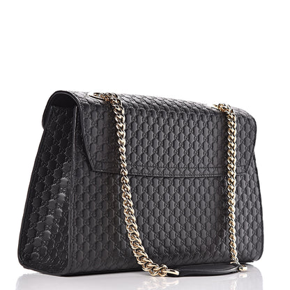 Gucci Microguccissima Medium Emily Chain Shoulder Bag Black 3 of 10