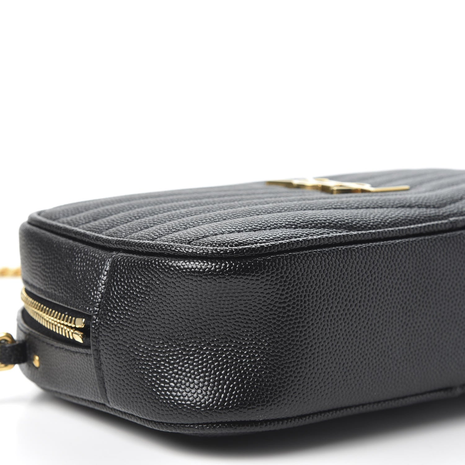 Saint Laurent Grain De Poudre Matelasse Monogram Mini Lou Camera Bag Black 5 of 9