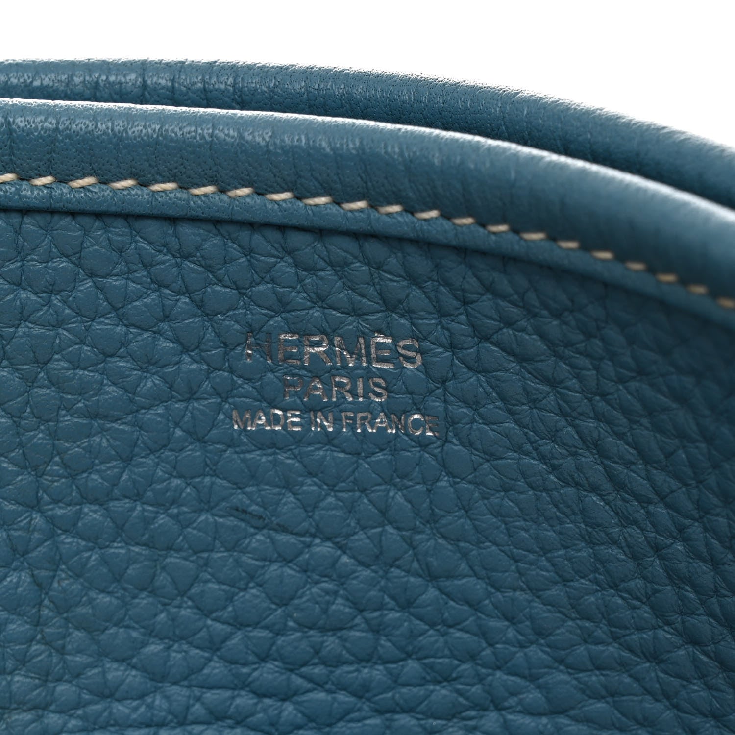 Hermes Taurillon Clemence Evelyne III GM Blue Jean 6 of 11