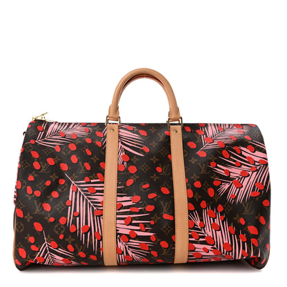 Louis Vuitton Monogram Jungle Dots Keepall Bandouliere 50 Sugar Pink Poppy 1 of 9