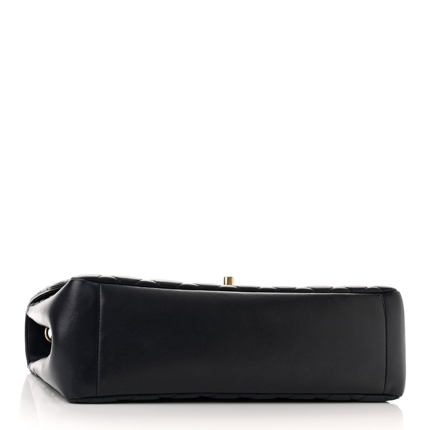 Lambskin Quilted Jumbo Mademoiselle Chic Flap Navy