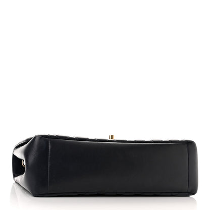 Chanel Lambskin Quilted Jumbo Mademoiselle Chic Flap Navy 4 of 11