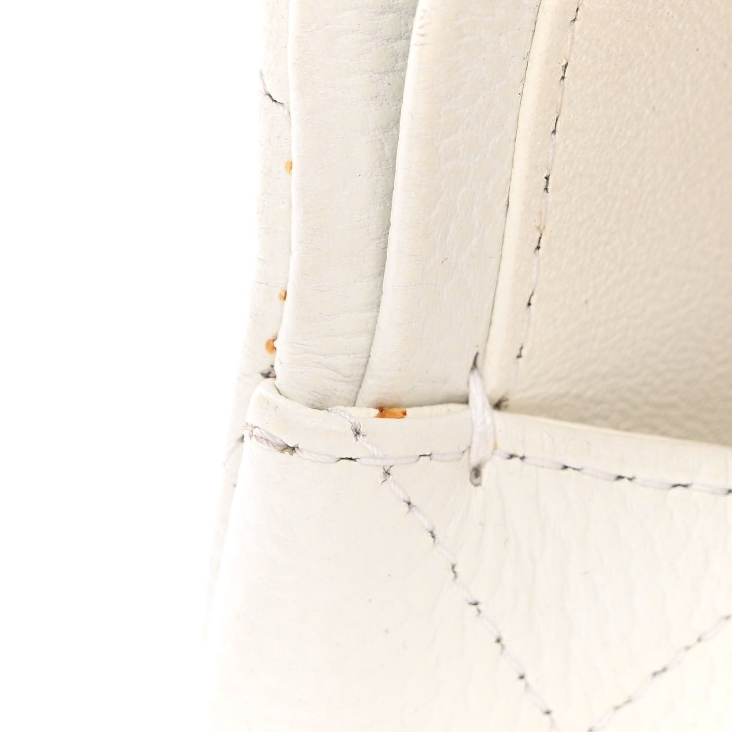 Caviar Quilted Jumbo Double Flap White
