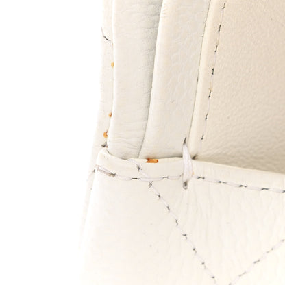 Chanel Caviar Quilted Jumbo Double Flap White 12 of 15