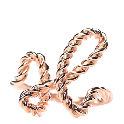 Hermes Brass Cord'H Scarf Ring Rose Gold 1 of 3