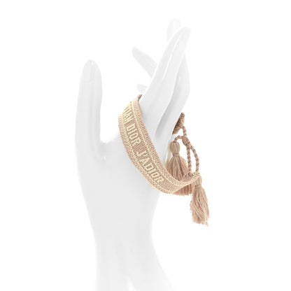 Christian Dior Woven Cotton J'Adior Friendship Bracelet Nude 2 of 3