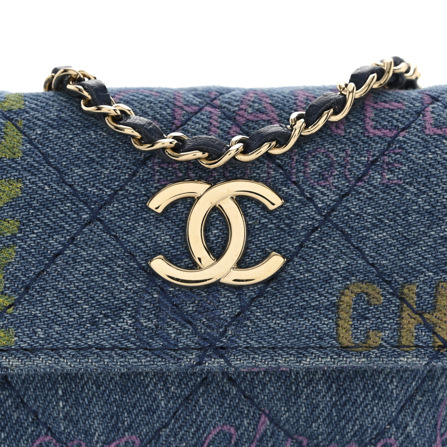 Chanel Denim Quilted Denim Mood Belt Bag Blue Multicolor 8 of 11