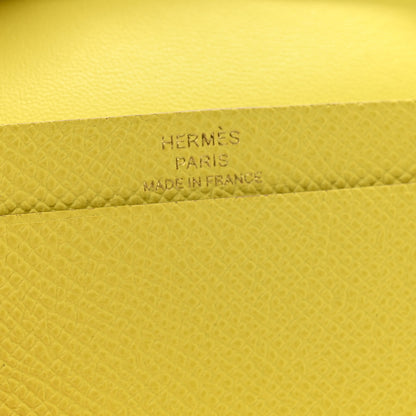 Hermes Epsom Bearn Card Holder Wallet Lime 6 of 8