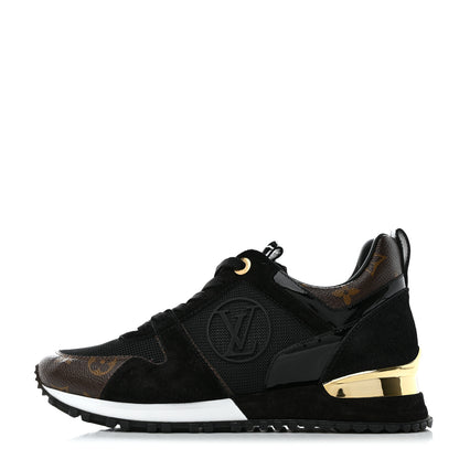 Louis Vuitton Suede Monogram Run Away Sneakers 36.5 Black 1 of 8