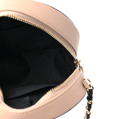 Chanel Caviar Quilted Round Filigree Crossbody Beige Black 5 of 10