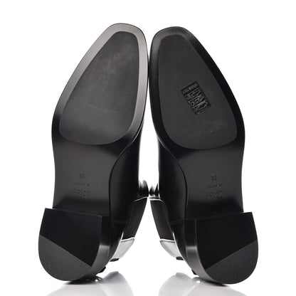 Christian Dior Glazed Calfskin Crystal Tomboy Ankle Boots 38 Black 5 of 9