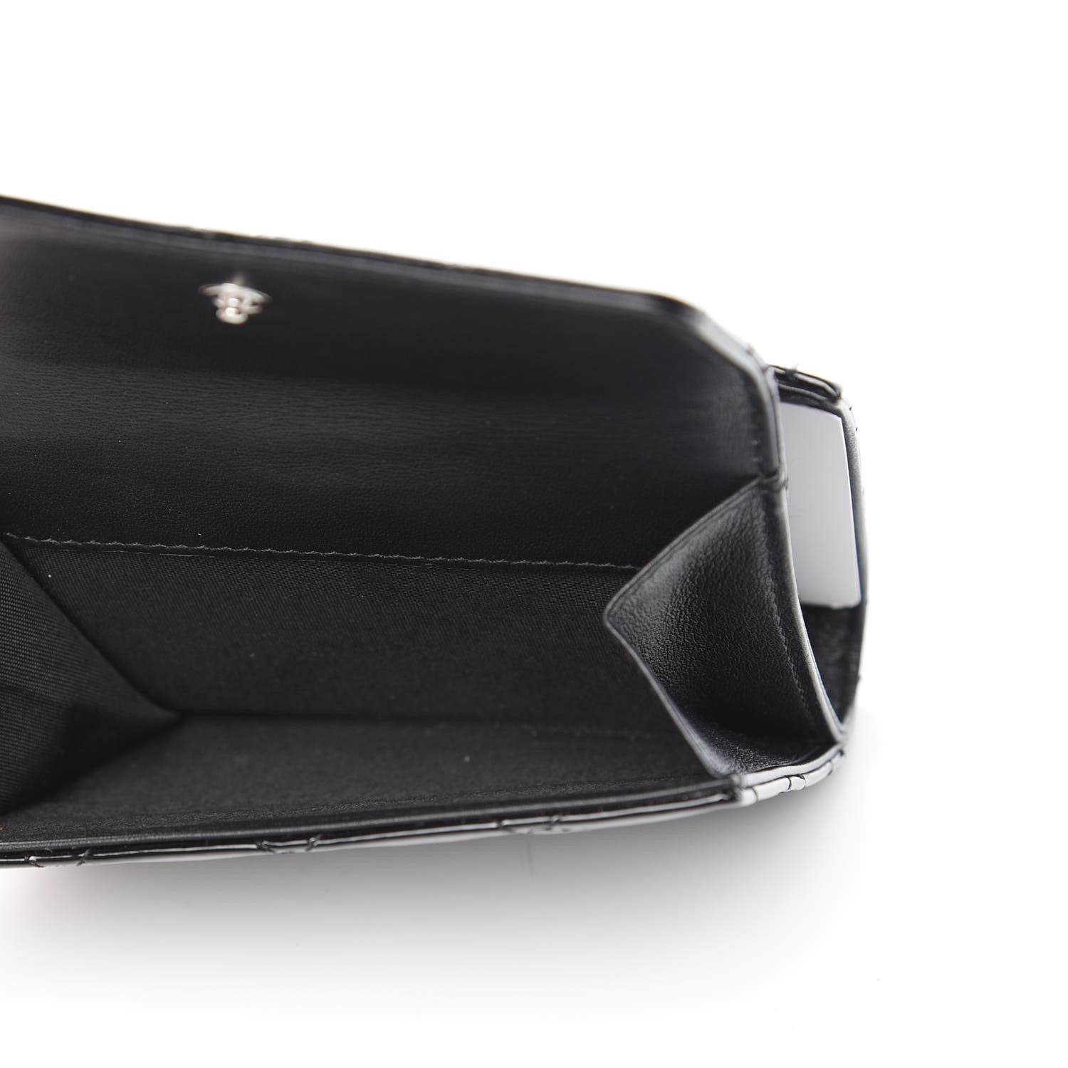 Chanel Patent Quilted Brilliant Compact Wallet Black 6 of 13